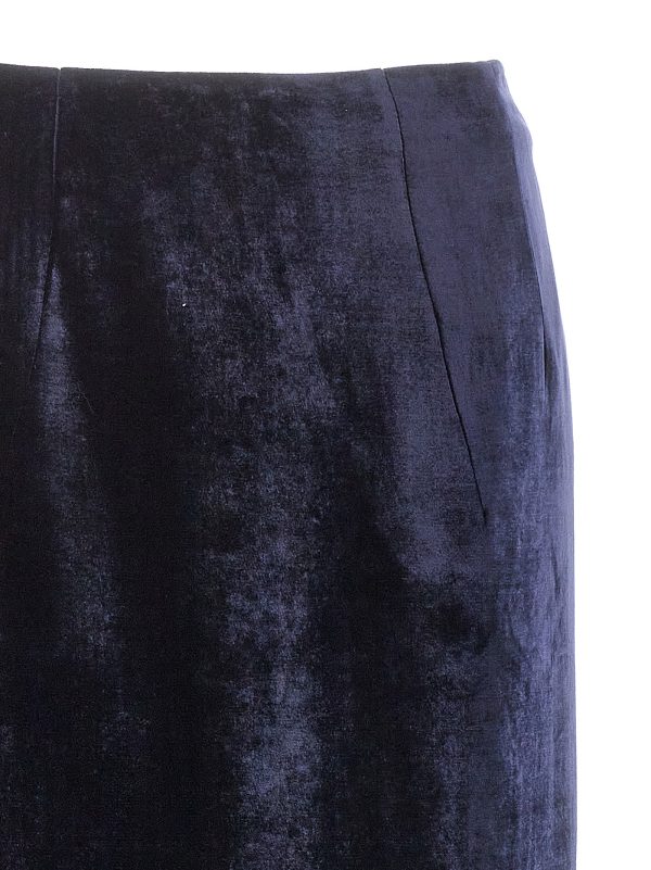 Velvet long skirt - immagine 3