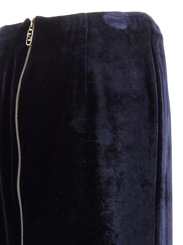 Velvet long skirt - immagine 4