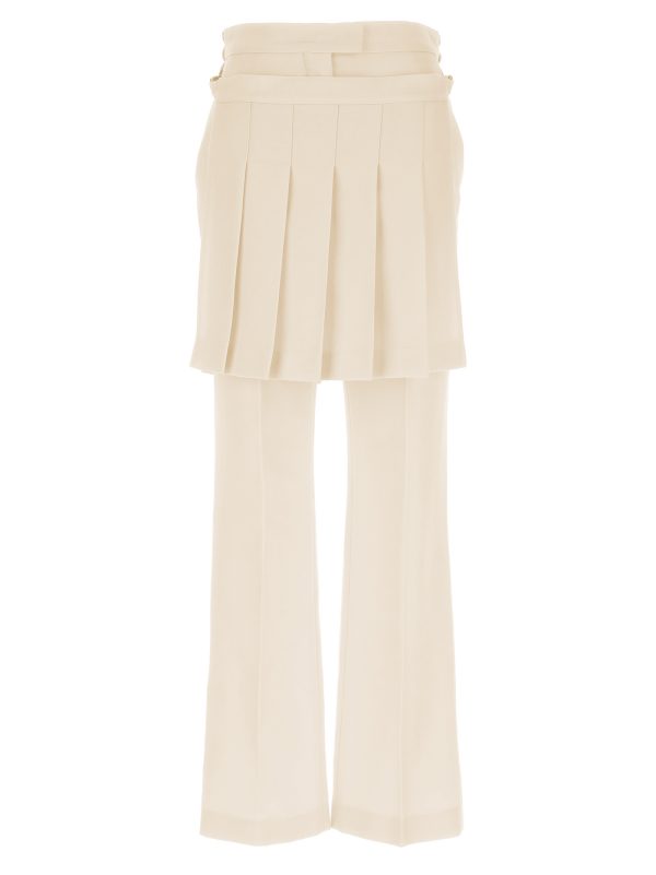 Grain de poudre pleated panel pants