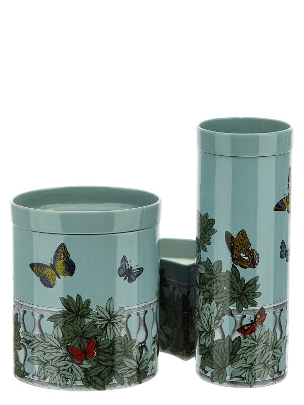 Set of 3 candles 'Nel Mentre - Farfalle e balaustra' - immagine 2