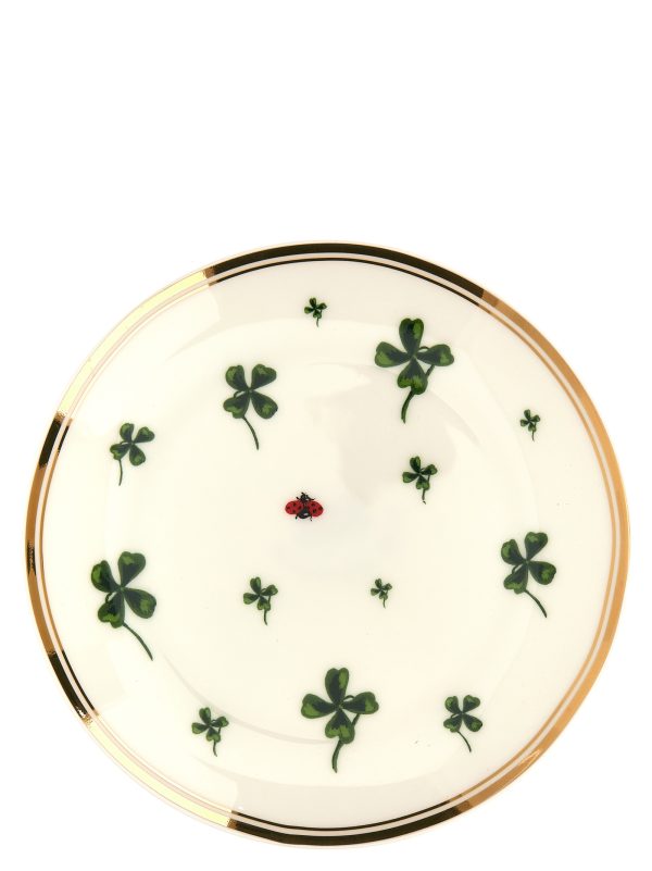 'Quadrifoglio e Coccinella' plate ⌀ 17 cm