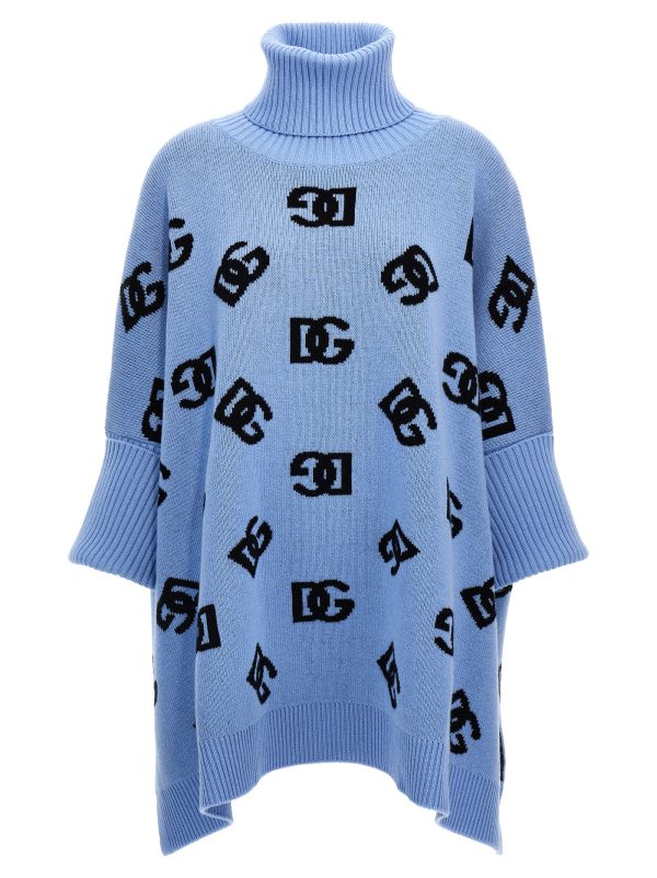 Jacquard logo poncho