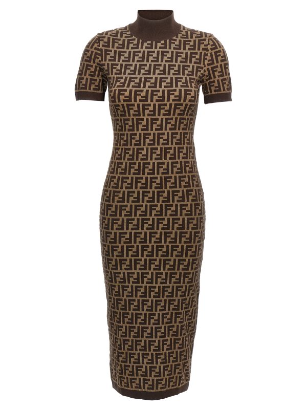 'FF' midi dress