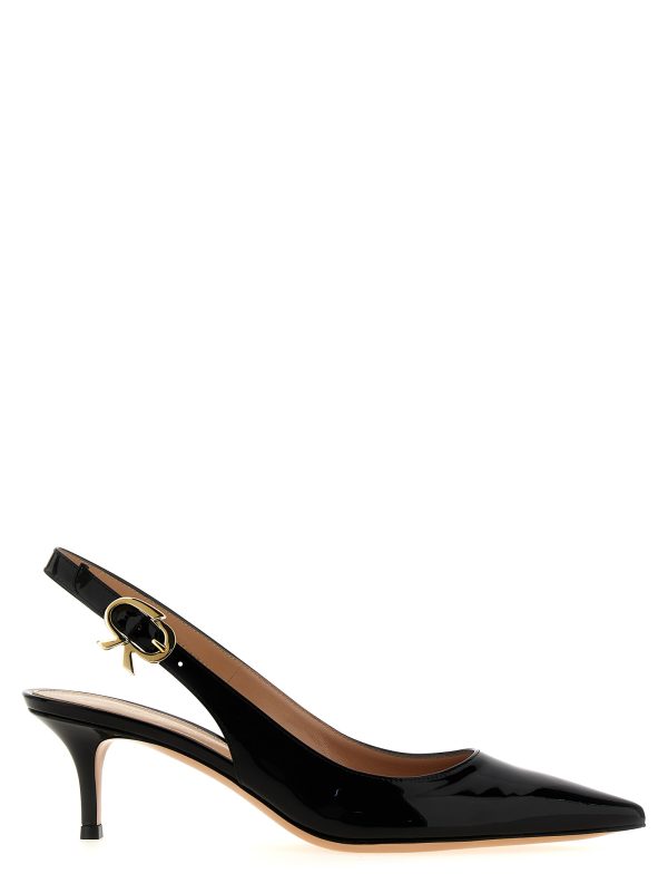 Patent leather slingback