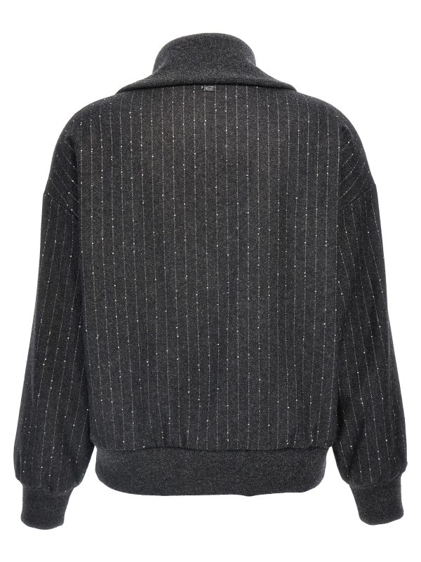 Sequin half-zip sweatshirt - immagine 2