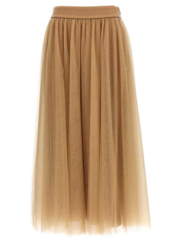 Tulle midi skirt