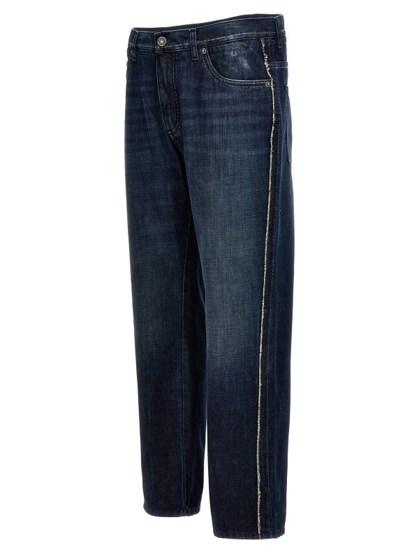 Fringed stitching jeans - immagine 3