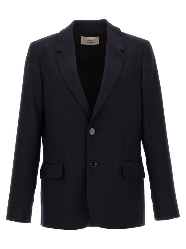 Single-breasted wool blazer