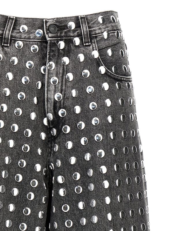 'Belle Black Studded' bermuda shorts - immagine 3