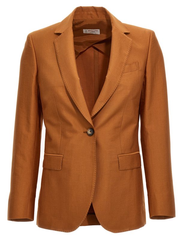 Cotton single breast blazer jacket