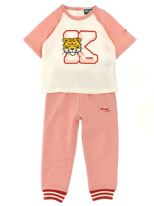 Logo print t-shirt + joggers set