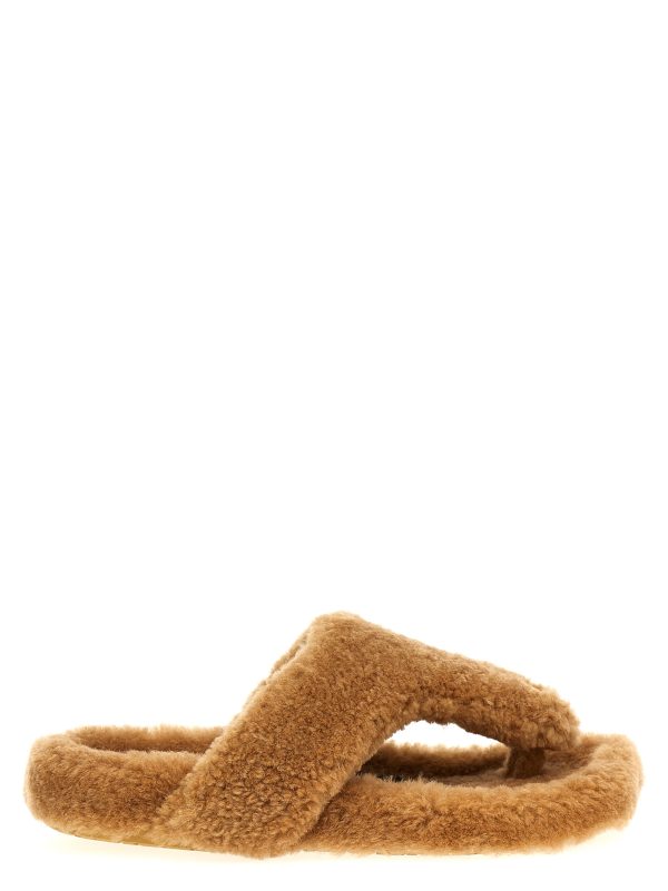 Shearling sandals