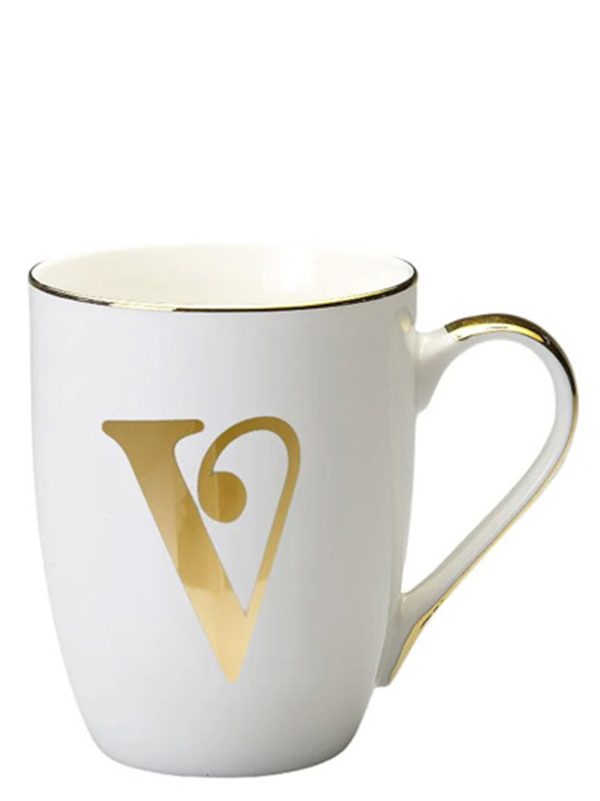 Cup letter 'V'