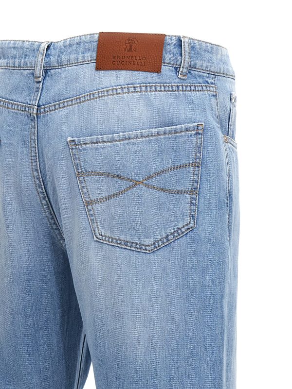 Logo embroidery denim jeans - immagine 4