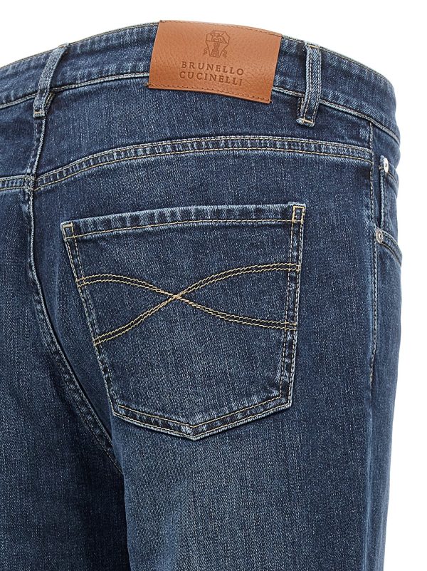 Logo embroidery stretch jeans - immagine 4