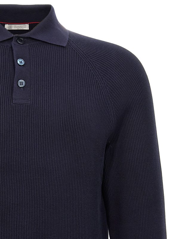 Ribbed polo shirt - immagine 3