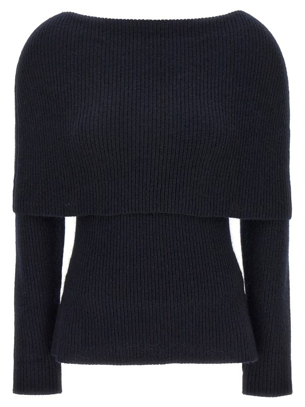 Soft neckline sweater