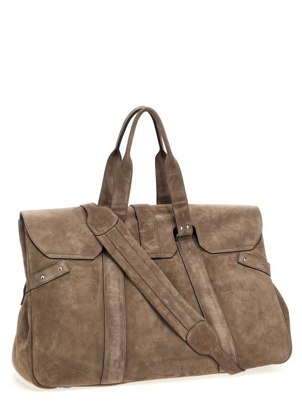 Logo suede duffel bag - immagine 2