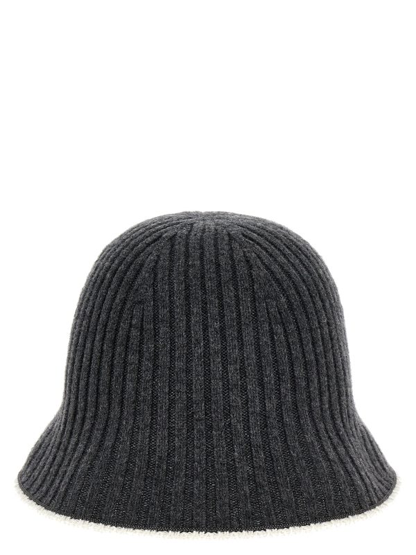 Ribbed knit bucket hat