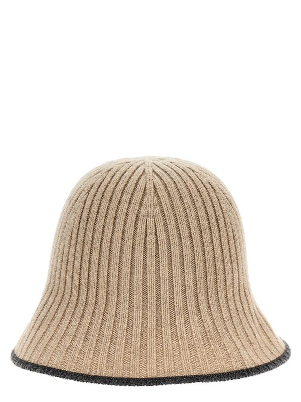 Ribbed knit bucket hat