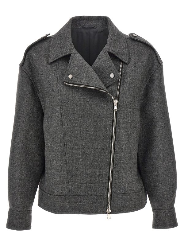 Wool biker jacker