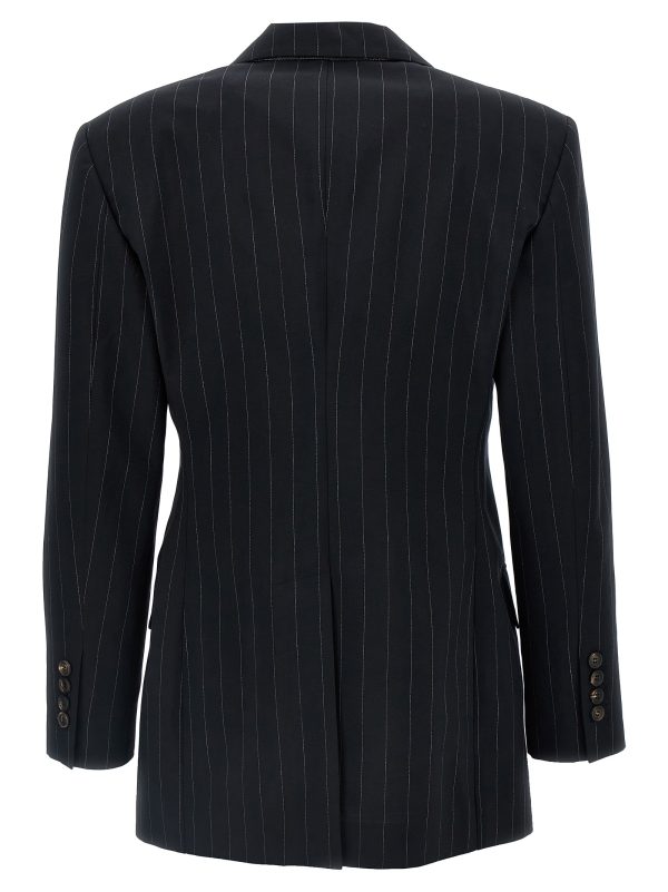 Pinstriped double-breasted blazer - immagine 2