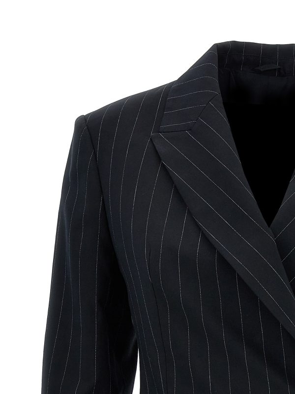 Pinstriped double-breasted blazer - immagine 3