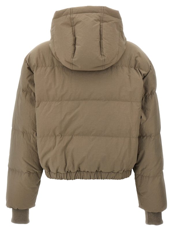 Hooded knit insert down jacket - immagine 2