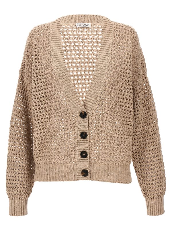 Sequin knit cardigan