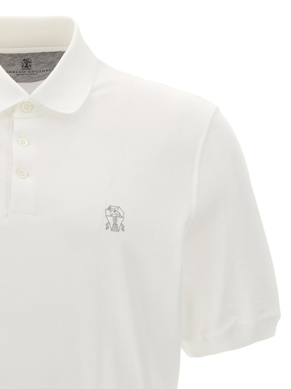 Logo print polo shirt - immagine 3