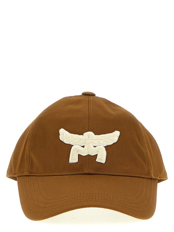 Flocked logo cap