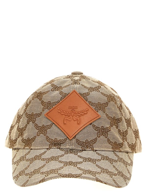 Logo print baseball cap