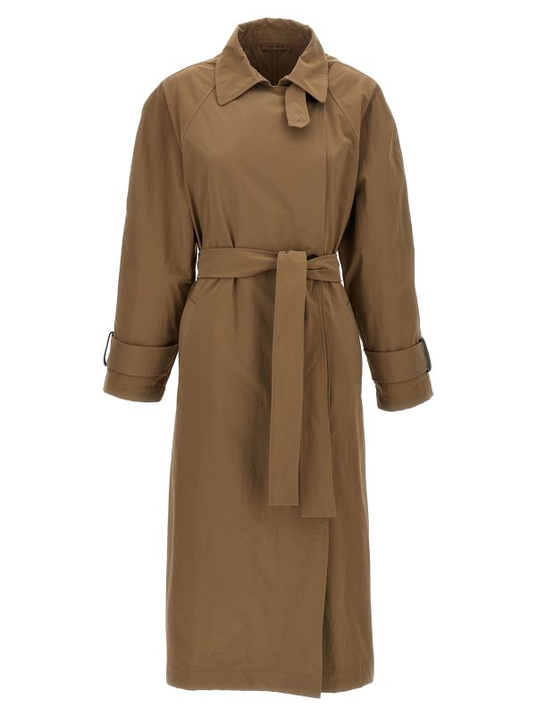 Techno canvas trench coat