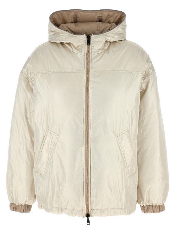 Laminated reversible down jacket