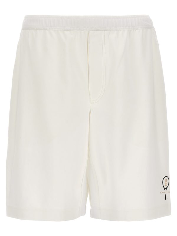 Logo embroidery bermuda shorts