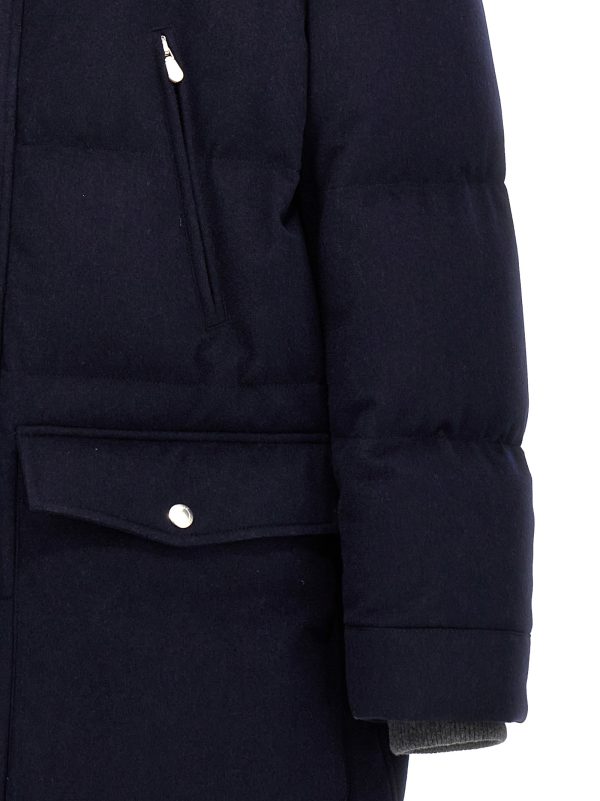 Padded wool long down jacket - immagine 4