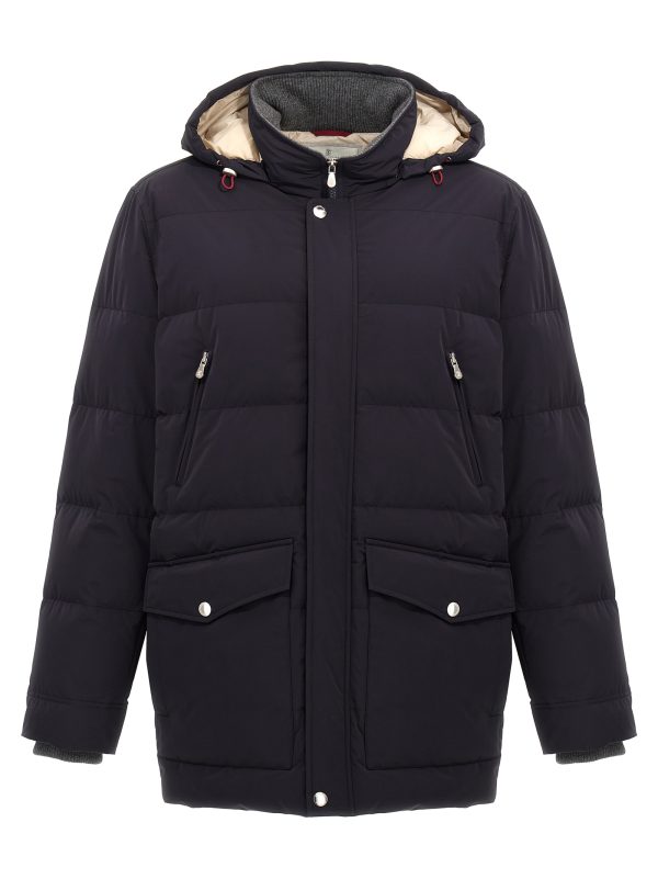 Hooded down jacket