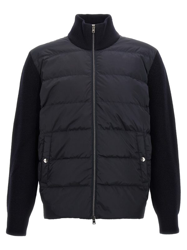 Two-material puffer jacket