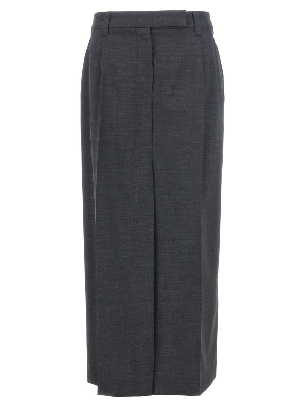 Pin tuck maxi skirt