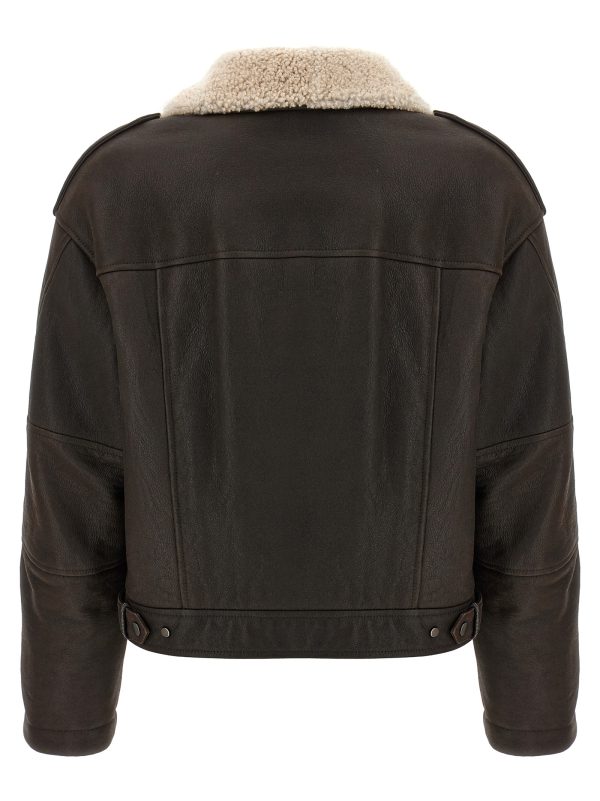 Shearling leather jacket - immagine 2