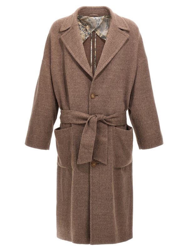 Single-breasted wool coat