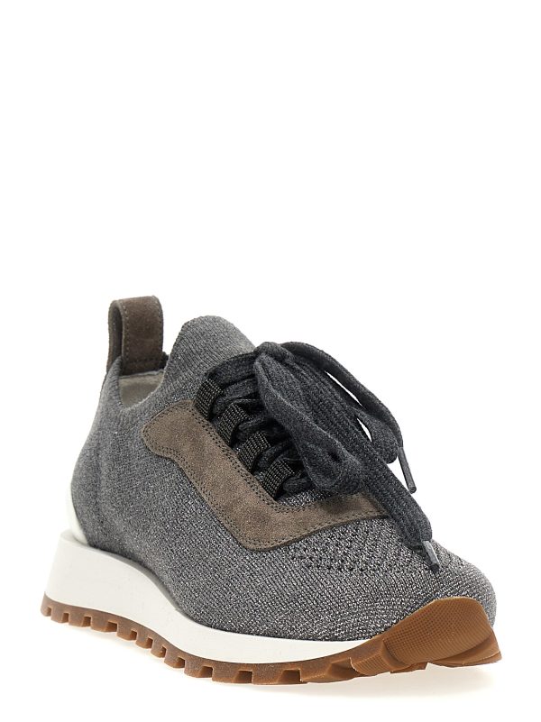 Lurex knit sneakers - immagine 2