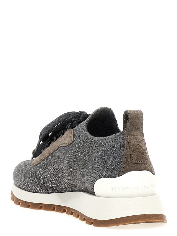 Lurex knit sneakers - immagine 3