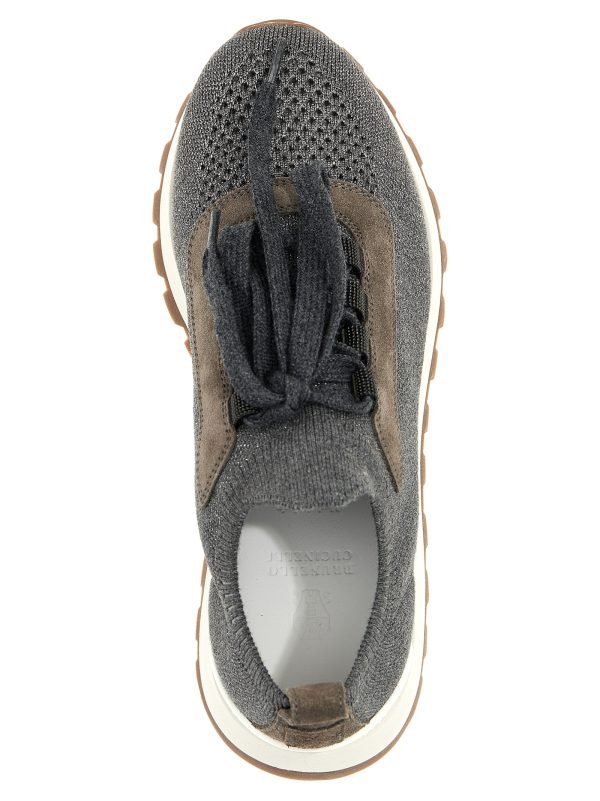 Lurex knit sneakers - immagine 4