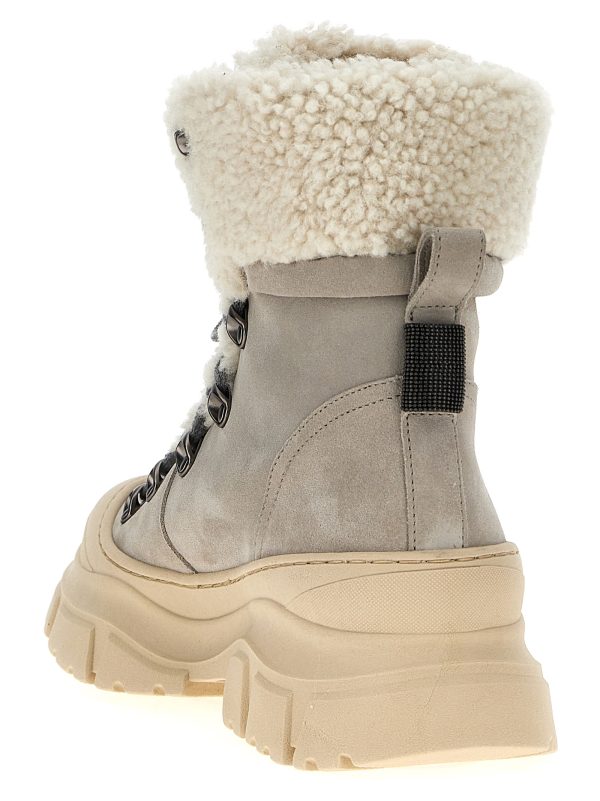 Shearling suede ankle boots - immagine 3