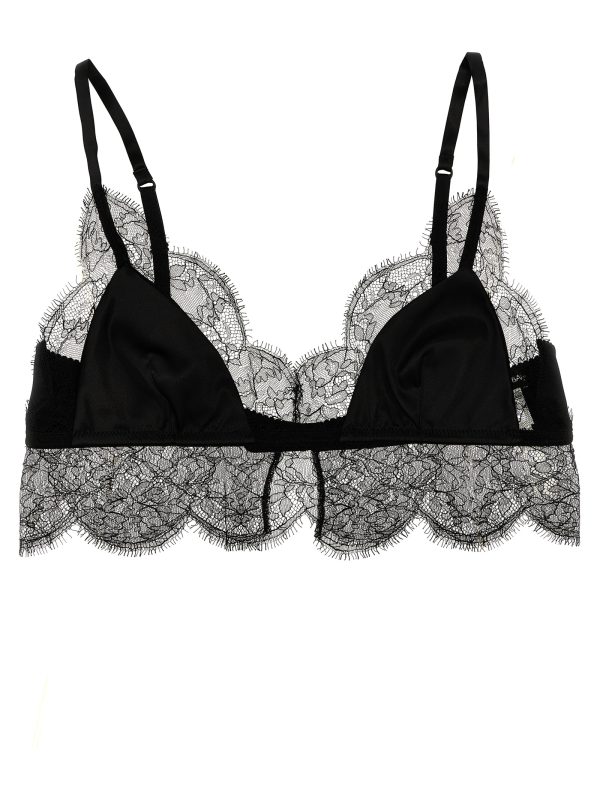 Lace satin bra