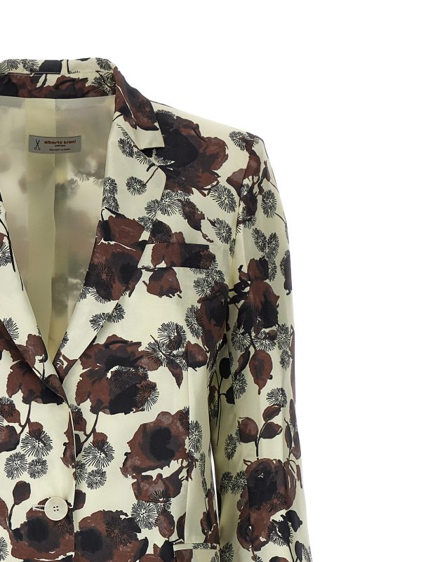 Floral print trench coat - immagine 3