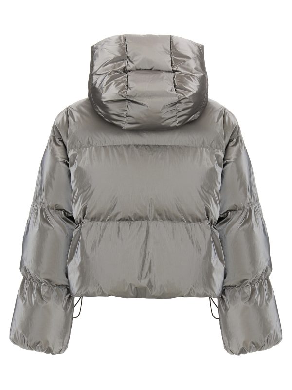 Metallic cropped down jacket - immagine 2