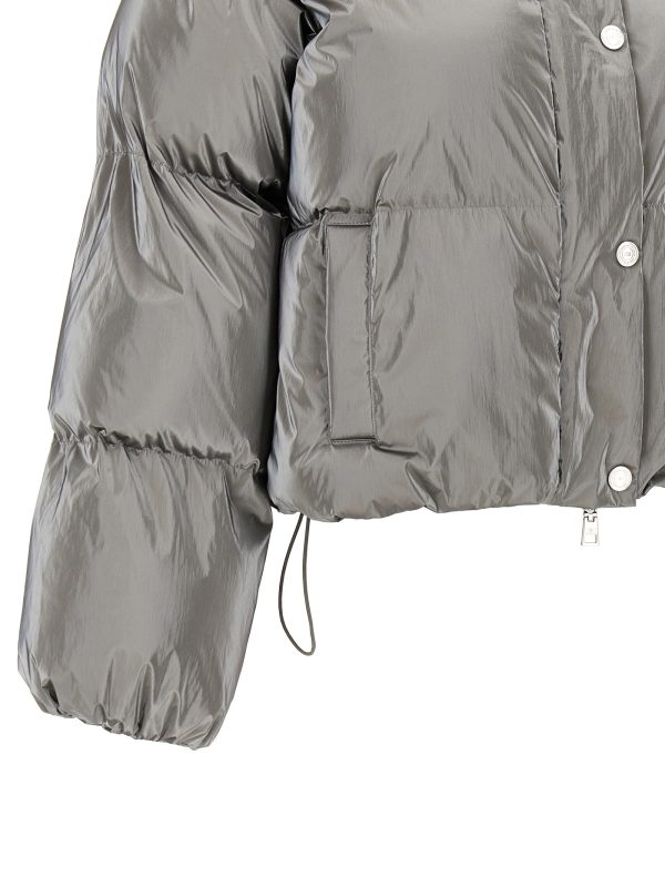 Metallic cropped down jacket - immagine 4