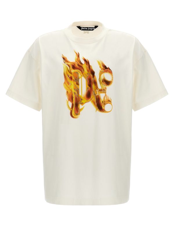 'Burning Monogram' T-shirt